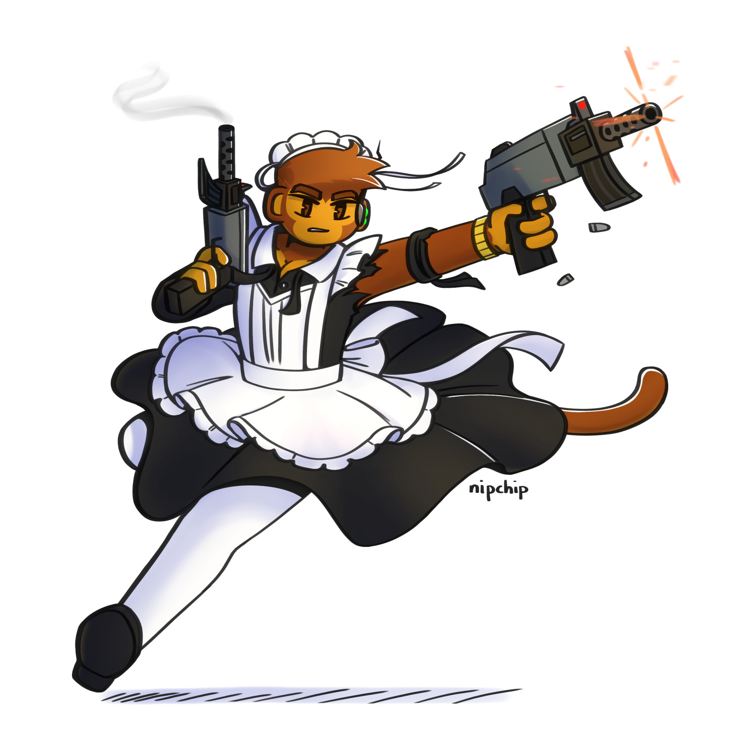 Jericho in a maid dress